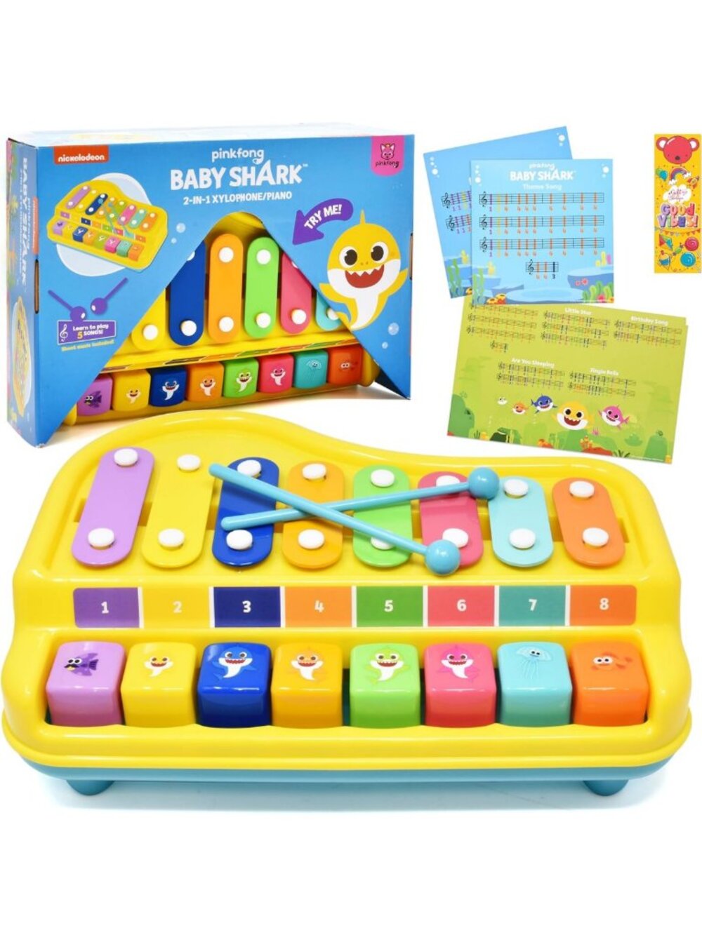2-in-1 Baby Piano Xylophone Toy for Toddlers & Kids - Musical Instrument